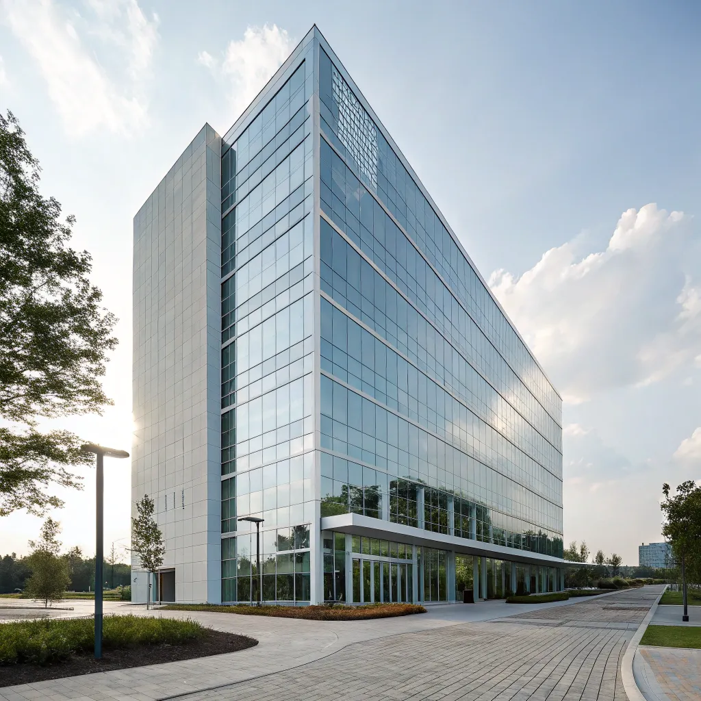 Modern office building with glass facade
